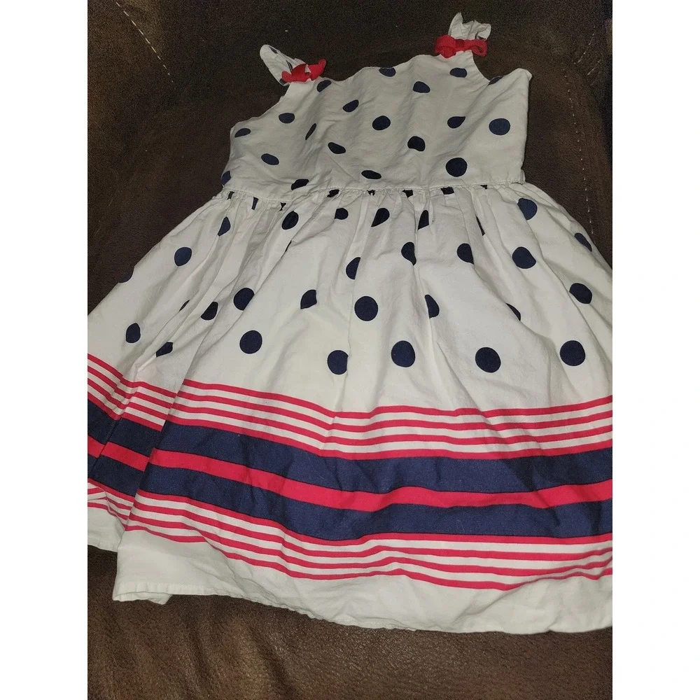 Gymboree 4th of july polka dot dress size 6
